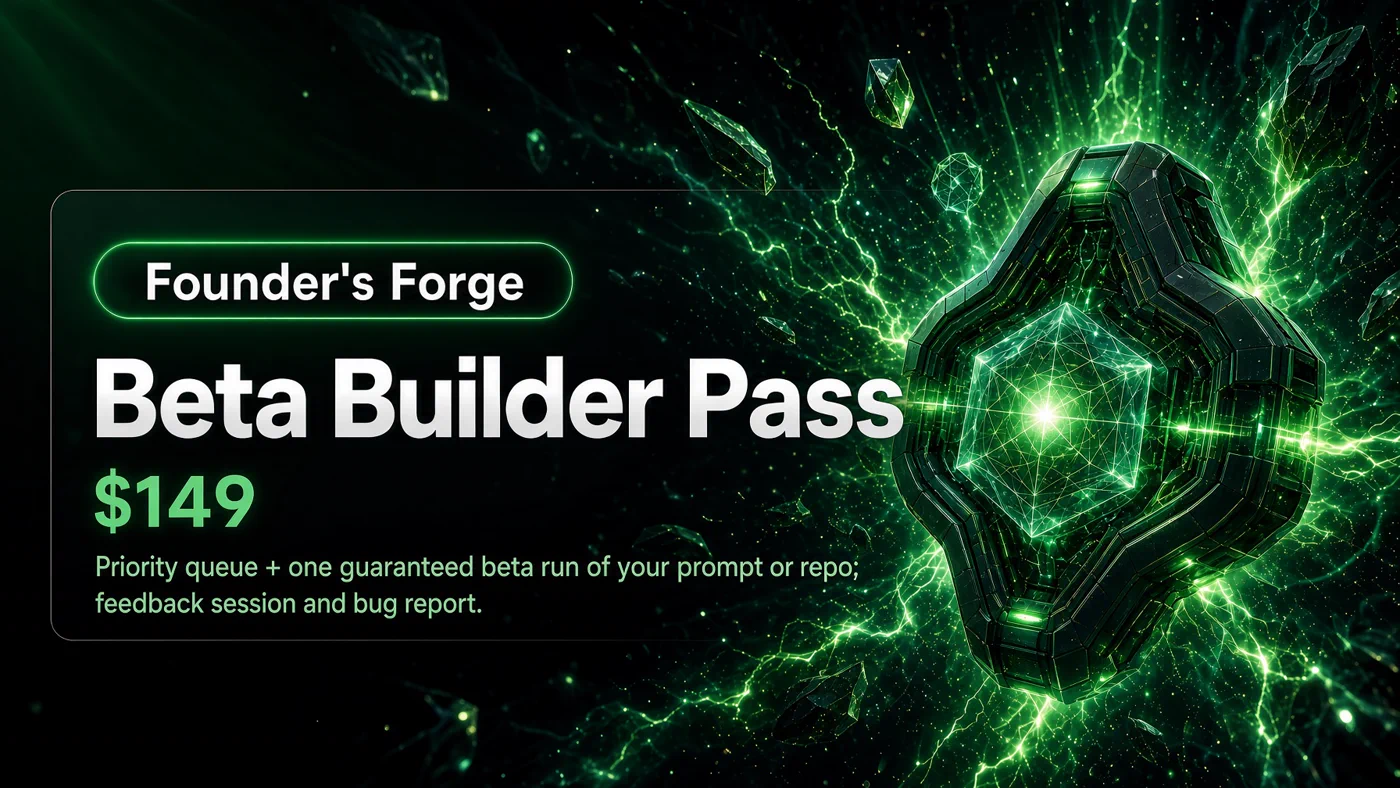 Founder's Forge beta builder pass